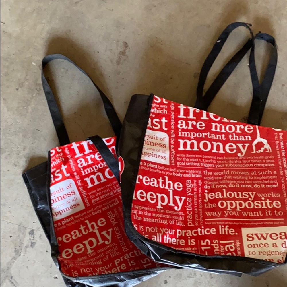 Lululemon reusable shopping bags (large)